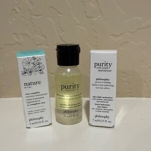 3 piece Philosophy trial size skincare products